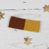 Gestricktes Stirnband Zweifarbig mit Perlmuster ~ Herbst | Winter