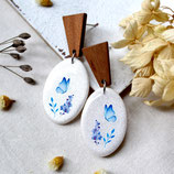 Ohrringe mit Schmetterling aus Polymer Clay • Ohrschmuck | Ohrhänger