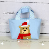 Kindertasche ~ Bär mit Weihnachtsmütze