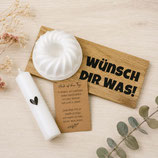 Geschenkset zum Geburtstag mit Kerze, Karte und Kerzenhalter