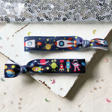 Kinder Armband Weltraum – Elastische Armbänder mit Raketen, Astronaut & Planeten