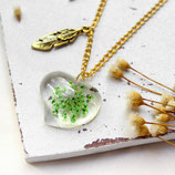 Flower Heart • Kette gold | Halskette Blume | Blütenschmuck | Geschenkidee Frau