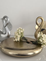 Colmore Vase flach rund Alu Bronze Gold 30 x 30 x 7cm