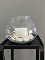 WMG Glas Windlicht / Vase hoch 20cm Ø 26cm