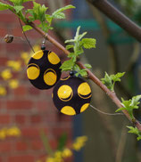Earrings Black & yellow