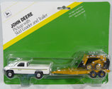 John Deere Dodge Pickup & Implement Trailer with Sid Loader 1:64 Ertl