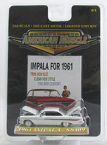 1961 Chevrolet Impala SS 409 White 1/64 American Muscle