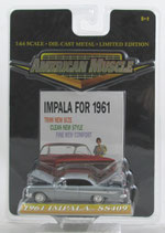 1961 Chevrolet Impala SS 409 Silver 1/64 American Muscle