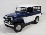 1955 Willys Jeep Station Wagon Blue 1/18