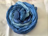Seidencrash Schal hellblau Kornblume