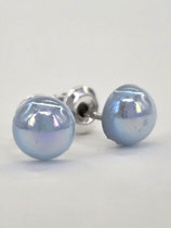 Ohrstecker „Light Blue AB“ – Irisierendes Hellblau & Edelstahl