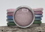Bunter Lederring „Candy Metallic“ – Handgemacht mit Polaris Rosa