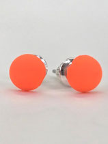 Ohrstecker „Fluo Red Neon“ Matt – Elektrisches Orange & Edelstahl