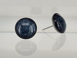 12mm Edelstahl Ohrstecker silber mit Polaris Cabochon night sky