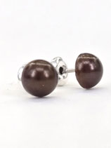 Ohrstecker „Coffee“ – Warmes Kaffeebraun & Edelstahl