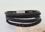 Herrenarmband Schwarz 20mm