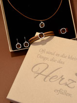 Set dunkelbraun mit Kristall Element