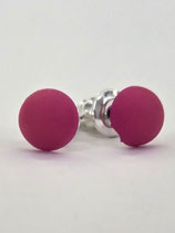 Ohrstecker „Fuchsia“ Matt – Samtige Power & Edelstahl