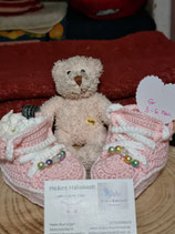 Babyschuhe, rosa, Gr 3-6 Monate