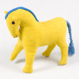 Pferd Lena - Gelb, blaue Mähne