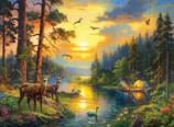 CL C3006862 TRAMONTO CON CERVI 3000 PZ