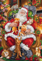 LETI L9947 BABBO NATALE CON GATTI