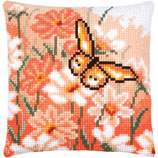 VE 0203675 CUSCINO FARFALLA E FIORI
