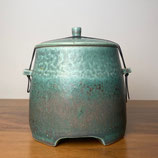 blue-green jar for coffee or tea