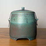 blue-green jar for coffee or tea