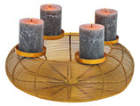 Adventskerzenhalter Metal gold oder silber Adventskranz