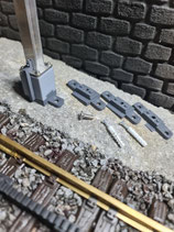 Mastsockel für Zahnradstrecken mit Nivelierplatte im Betondesign 5%10%15%20%