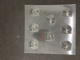 Paris firefighter helmet chocolate mold x8