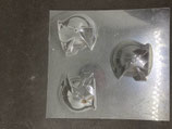 Paris firefighter helmet chocolate mold x3