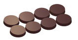 Molde napolitano circular para chocolate de 2x4 cavidades.