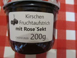 Kirschen-Rose`Sekt Fruchtaufstrich 200g F59