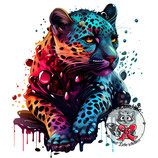 Kuschelkissen mit Füllung "Leopard / Gepard" #04