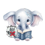 Lesezeichen "Elefanten" #03