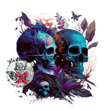 Zeugnismappe "Skulls" #02