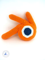 Peluche logo Blender fait main au crochet en coton