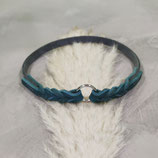 Markenhalsband zweifarbig geflochten