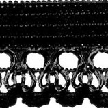 Elastic-Abschlusslitze schwarz