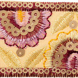 Borte mit Paillettenstickereien gelb, rosa