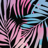 Malta Baumwollpiqué "Palmen" pink lila blau