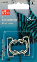 Bikini- und Gürtelverschluss MET 25 mm silberfarbig