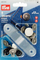 Prym Jeansknöpfe 17 mm altsilber