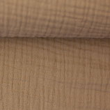 Double Gauze / Musselin Jenke uni camel