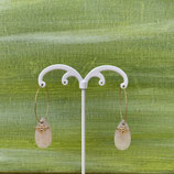 Boucles d'oreilles Dorées Quartz Rose