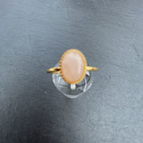 Bague Dorée Quartz Rose Ovale