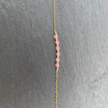 Bracelet Doré Tourmaline Rose