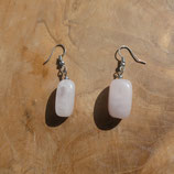 Boucles d'oreilles Quartz rose